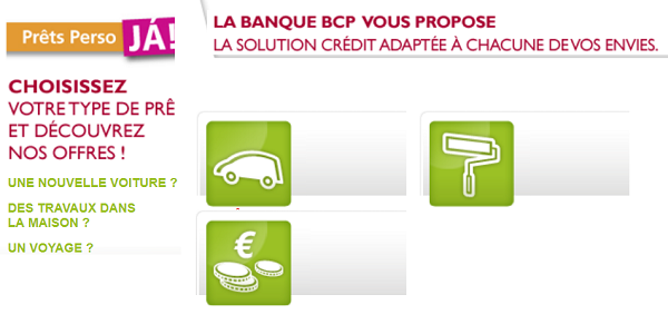Crédit conso Banque BCP
