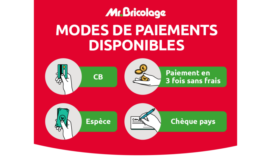 mode de paiement mr bricolage