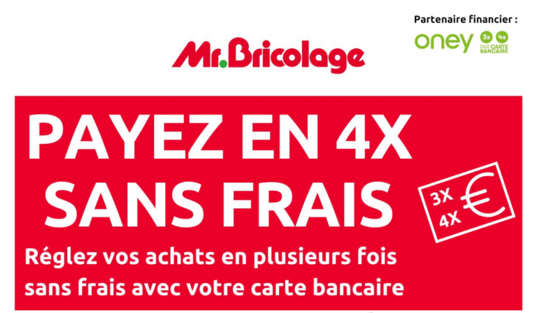 paiement en plusieurs fois mr bricolage