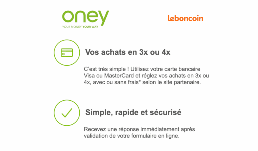 paiement oney leboncoin vendeur