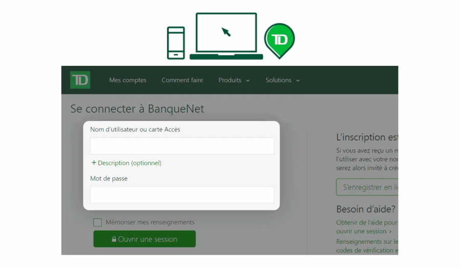 connexion à mes comptes td par internet