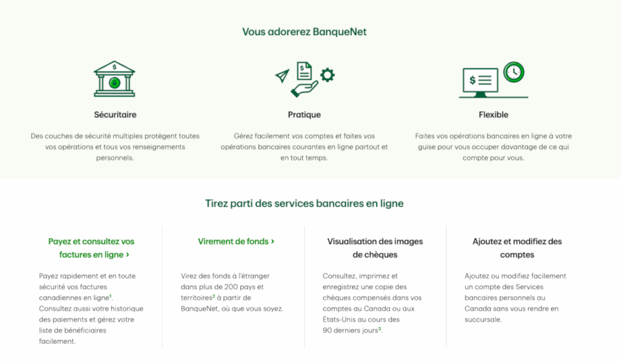 services bancaires banquenet TD