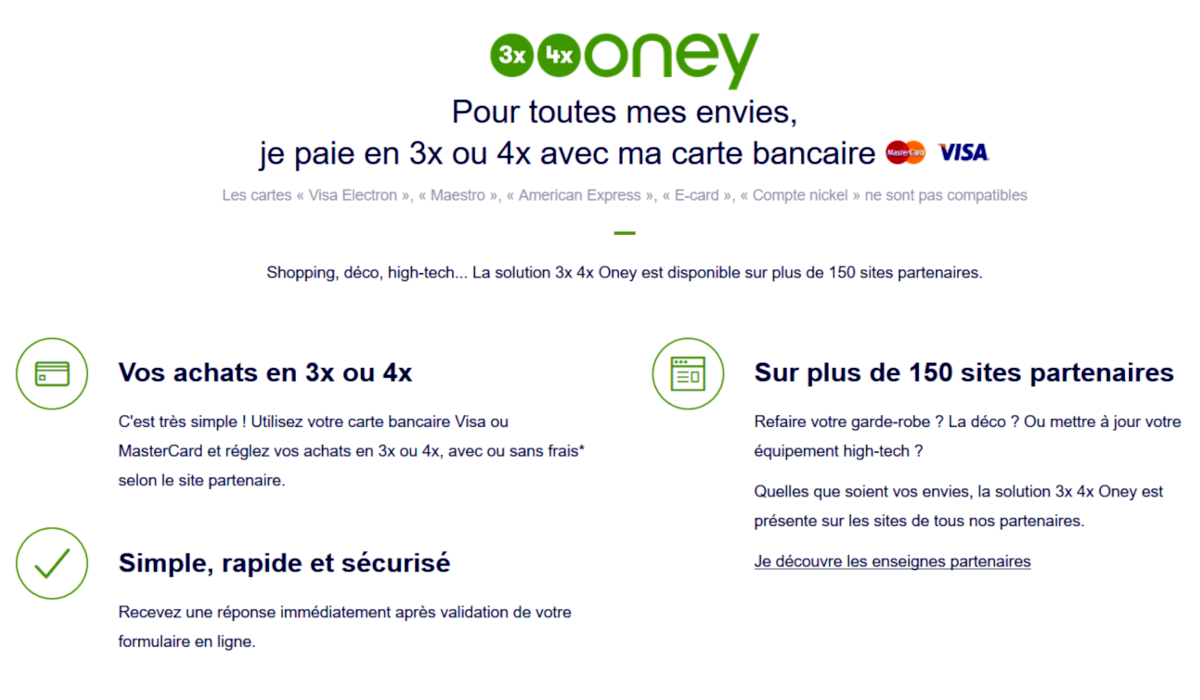 solutions de paiement oney